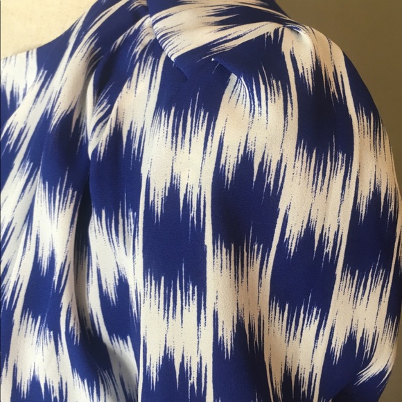 Blue and White Aqua Dress Sz M - Picture 4 of 5